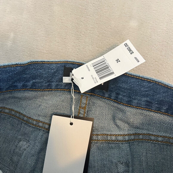 Revolve EB Denim Jeans Womens 26 Split Hem Button Fly Asymmetrical Retro USA NWT - Picture 9 of 14